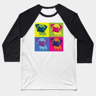 andy warhol style pug Baseball T-Shirt